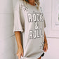 Rock & Roll Graphic Distressed Vintage Tee