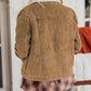 Corduroy Sherpa Snap Button Flap Jacket