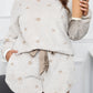Plus Size Plush Star Pattern Top and Shorts Set