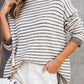 Striped Turtleneck Loose Sweater