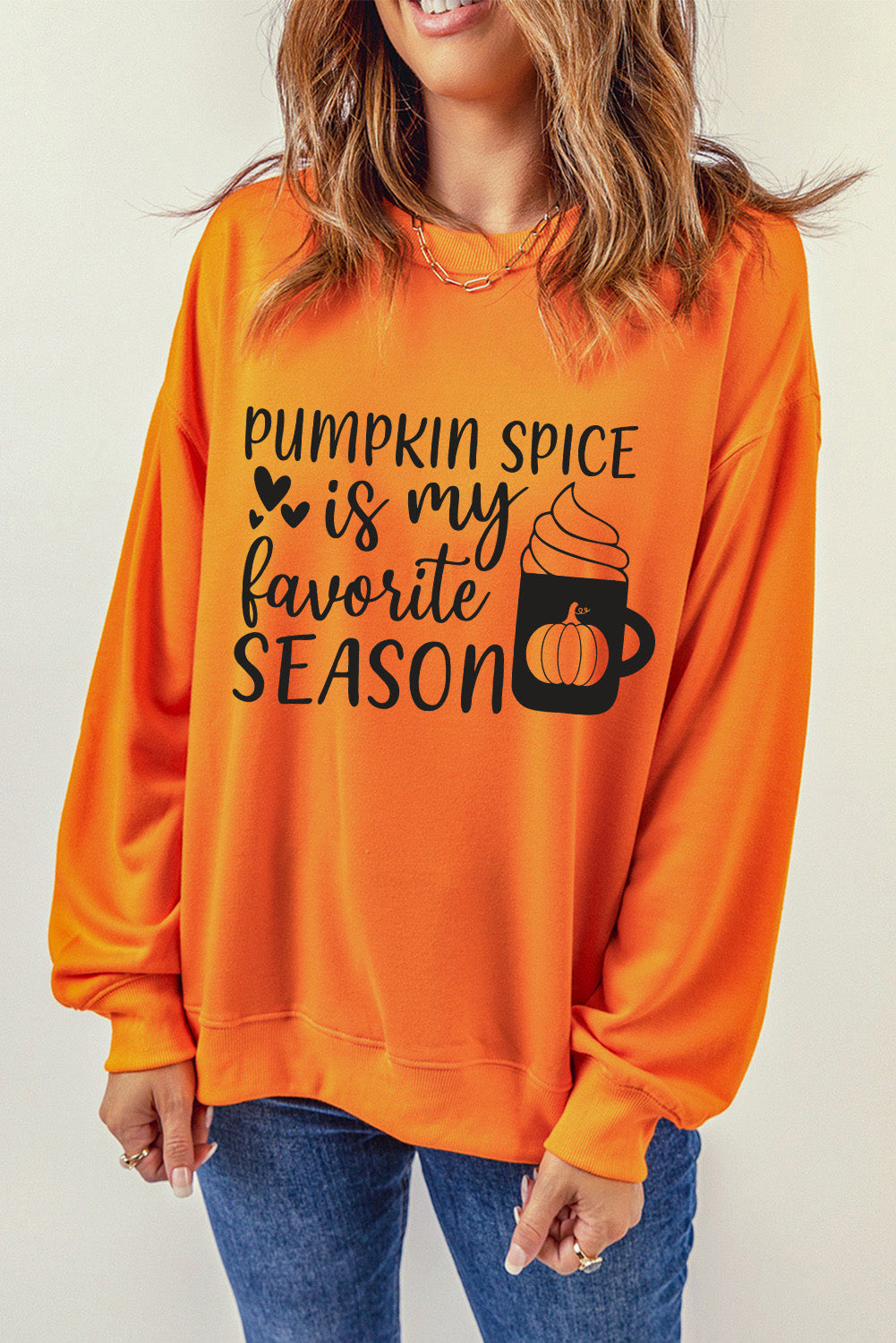 Pumpkin Spice Is My Favorite Season Long Sleeve Sweatshirt