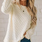 Solid Textured Thumbhole Sleeve Top