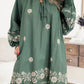 Tie Neck Boho Floral Pattern Puff Sleeve Shift Dress