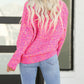 Colorful Spots Knitted V Neck Casual Sweater