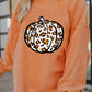 Pumpkin Graphic Corded Sweatshirt