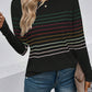Striped Crew Neck Long Sleeve Top