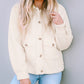 Flap Button Pocket Sherpa Jacket