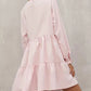 Frilled Stand Collar Long Sleeve Ruffle Dress