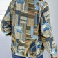 Western Colorblock Snap Buttoned Sherpa Jacket