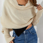 Wrap Up Sleeved Plain Knit Scarf