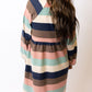 Striped Color Block Long Sleeve Mini Dress
