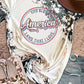America Slogan Tie Dye Print Short Sleeve T Shirt