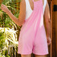 Sleeveless Pocketed V Neck Jersey Romper