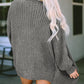 Oversized Turndown Collar Pocketed Cardigan