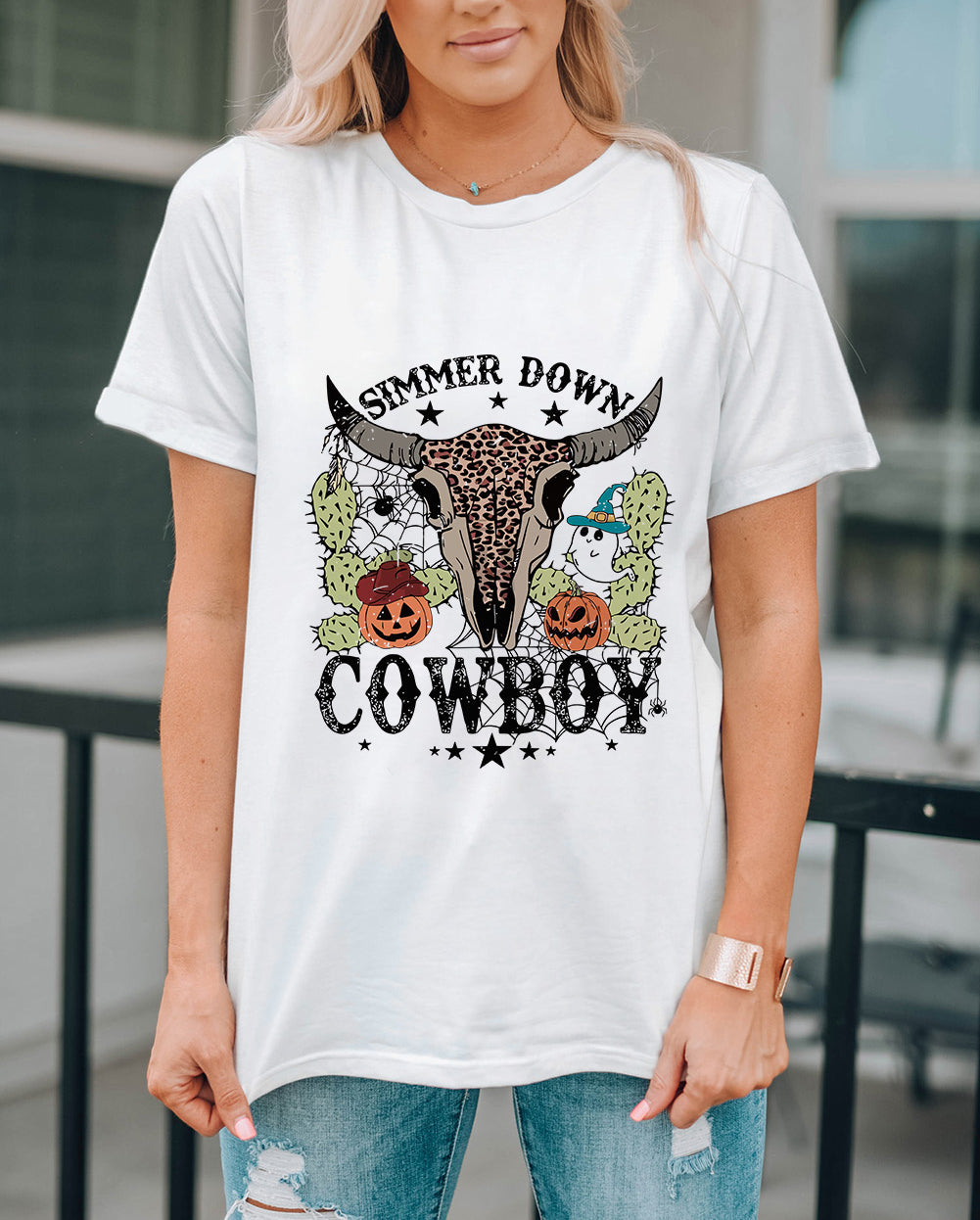 Halloween Vibe COWBOY Fashion Graphic Tee