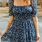 Floral Smocked Tiered Ruffle Short Dress