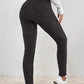 Wide Waistband Ribbed Textured Knit Leggings