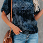 Blue Vintage Tie Dye MAMA Printed Tee