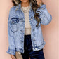 Vintage Washed Flap Pockets Denim Jacket