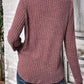 Ribbed Knit Lace Patch Shoulder Casual Sweater