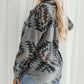 Western Aztec Print Drop Shoulder Casual Shacket