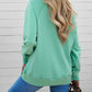 French Terry Cotton Blend Pullover Sweatshirt