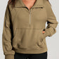 Zip Stand Neck Kangaroo Pocket Sweatshirt