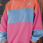 Colorblock Patchwork Drop Shoulder Sweatshirt