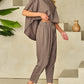 High Low Boxy Fit Tee and Crop Pants Set
