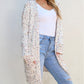 Confetti Rib Knit Long Sleeve Cardigan