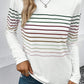 Striped Crew Neck Long Sleeve Top