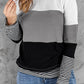 Stylish Colorblock Splicing Stripes Top