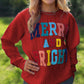 Merry And Bright Cable Knit Pullover Sweatshirt