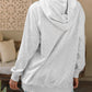 Double Flap Pocket Drawstring Hoodie