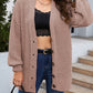 Buttoned Front Drop Shoulder Knitted Cardigan