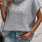 Cable Knit Turtleneck Batwing Sleeve Sweater