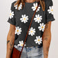 Daisy Printed Crewneck T Shirt
