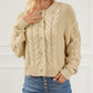Cable Knit Buttoned Cardigan
