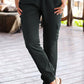 Side Pockets Slim Fit Drawstring High Waist Joggers
