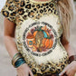 Pumpkin Bleach Graphic Print Short Sleeve T Shirt
