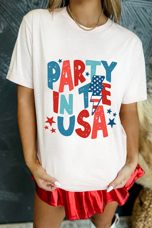 PARTY IN THE USA American Flag Bolt Graphic Tee