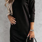 Single Cold Shoulder T-shirt Dress with Slits