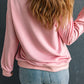 XOXO Puff Print Drop Shoulder Pullover Sweatshirt