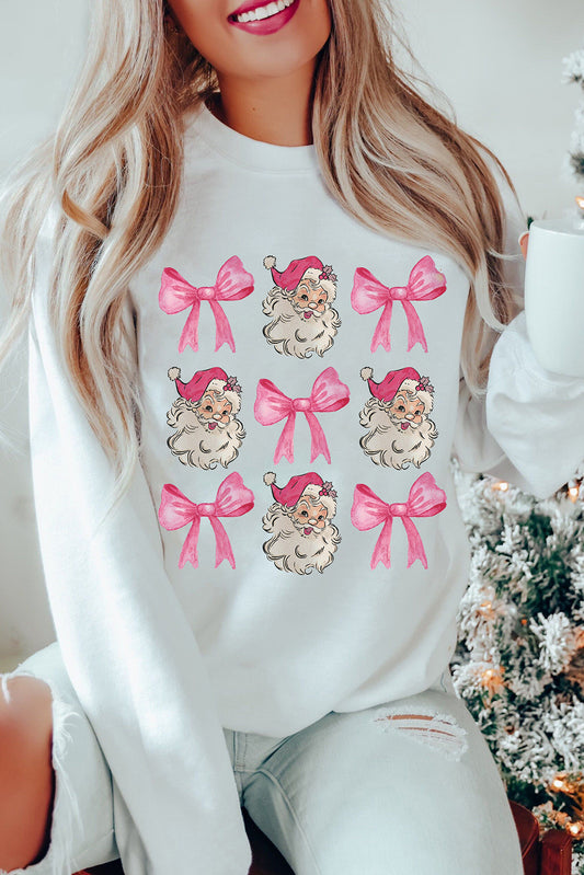 Santa Claus Bowknot Pattern Christmas Sweatshirt