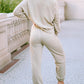 Long Sleeve Top and Drawstring Pants Lounge Outfit