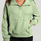 Zip Stand Neck Kangaroo Pocket Sweatshirt