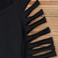 Fishnet Splicing Strappy Cutout Shoulder Sleeve Top