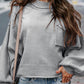Raw Edge Patch Pocket Exposed Seam Loose Sweater