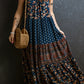 Floral Splicing Sleeveless Maxi Dress