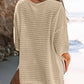 Textured Knit Drop Shoulder Tee